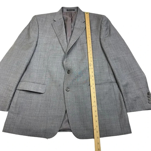 Chaps Men's 44L Suit Jacket Gray Wool 2 Button - Picture 13 of 13
